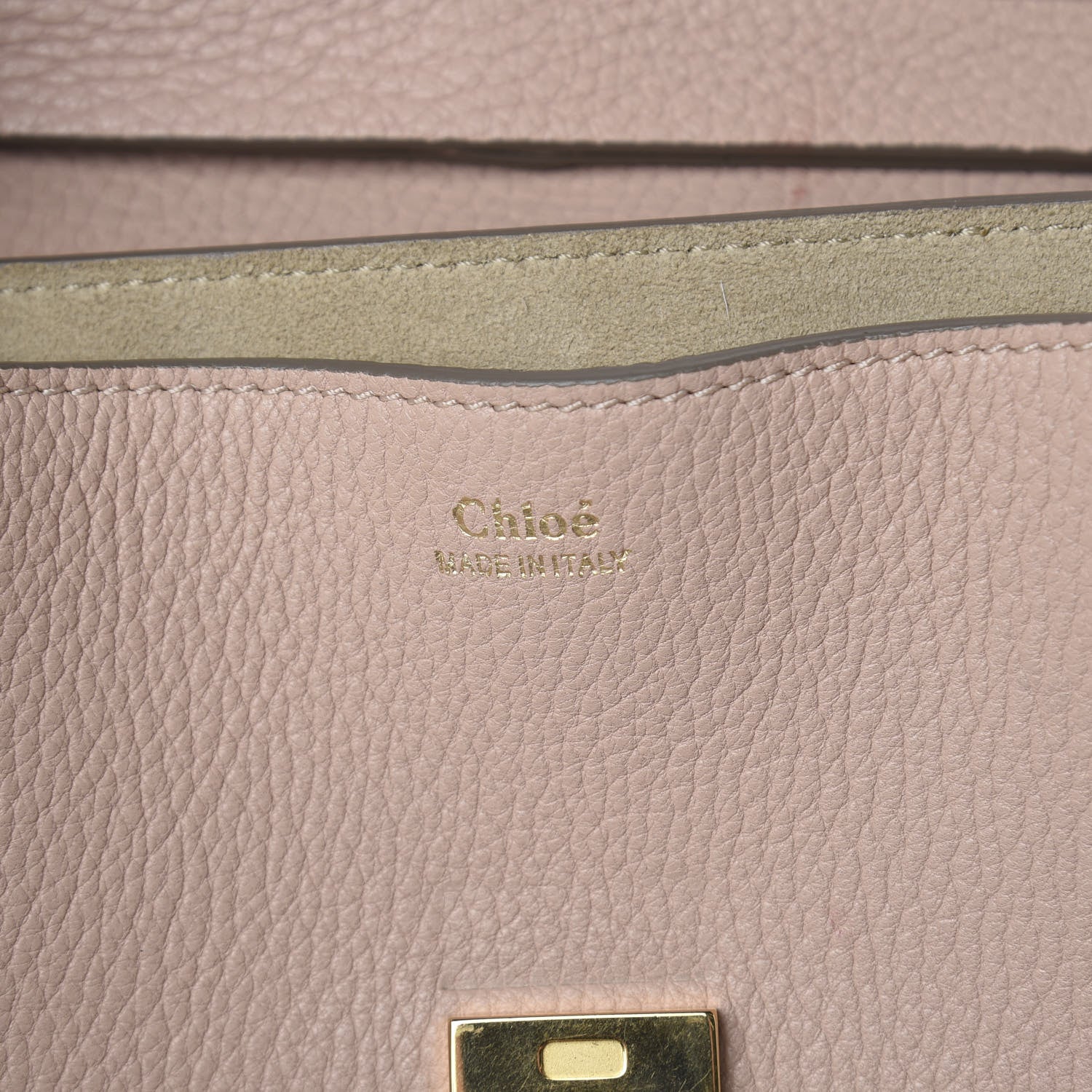 Chloe Grained Lambskin Drew Shoulder Bag Cement Pink 6 of 14