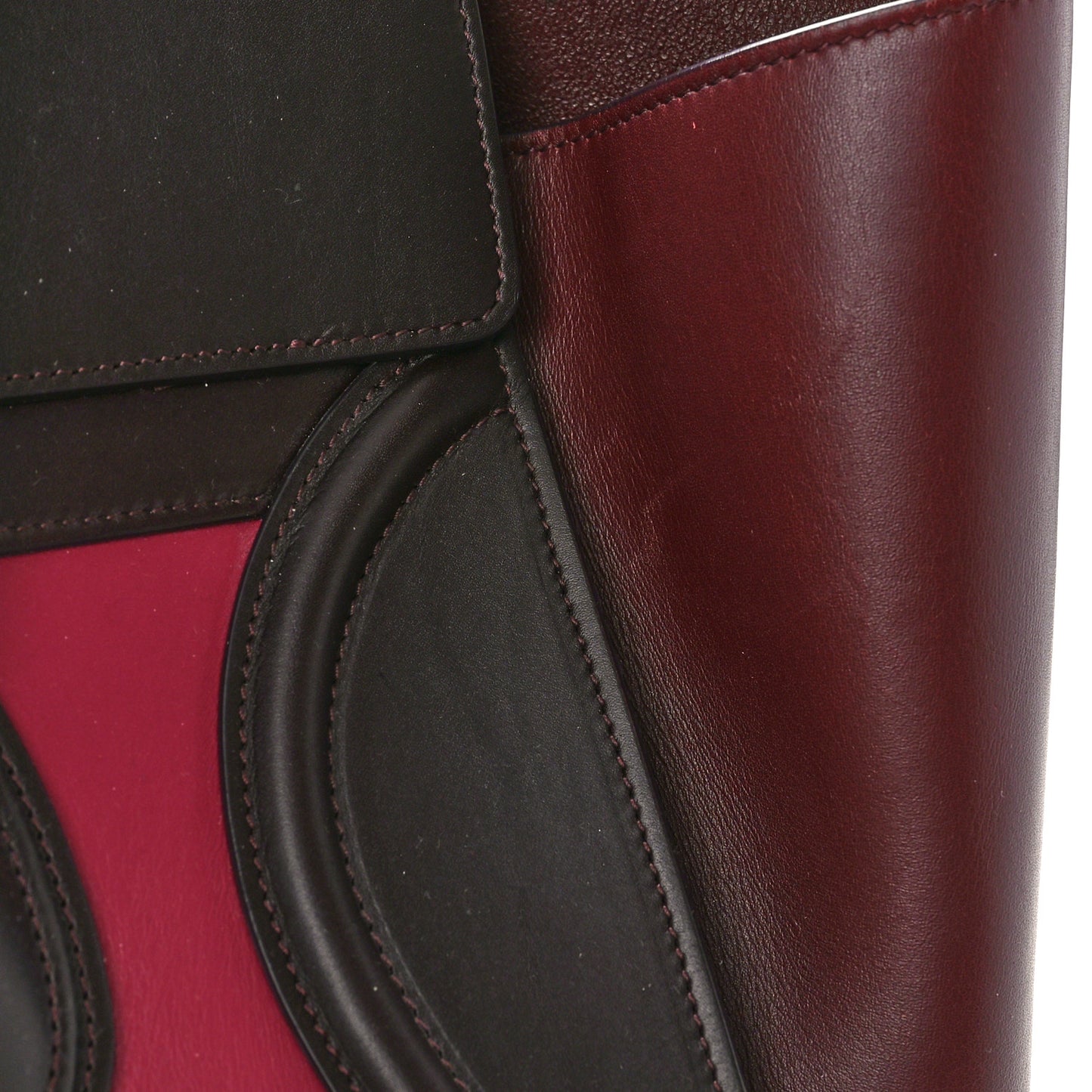 Satin Calfskin Mini Tri-Color Luggage Purple Orchid