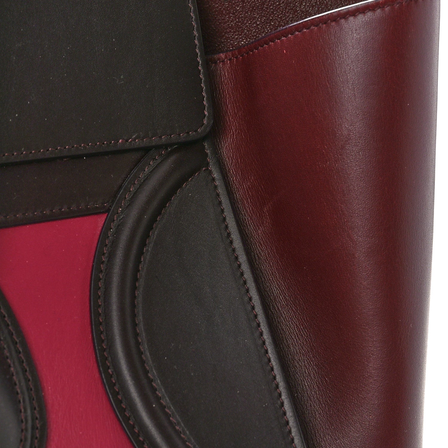 Celine Satin Calfskin Mini Tri-Color Luggage Purple Orchid 11 of 12