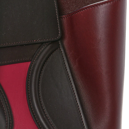 Celine Satin Calfskin Mini Tri-Color Luggage Purple Orchid 11 of 12