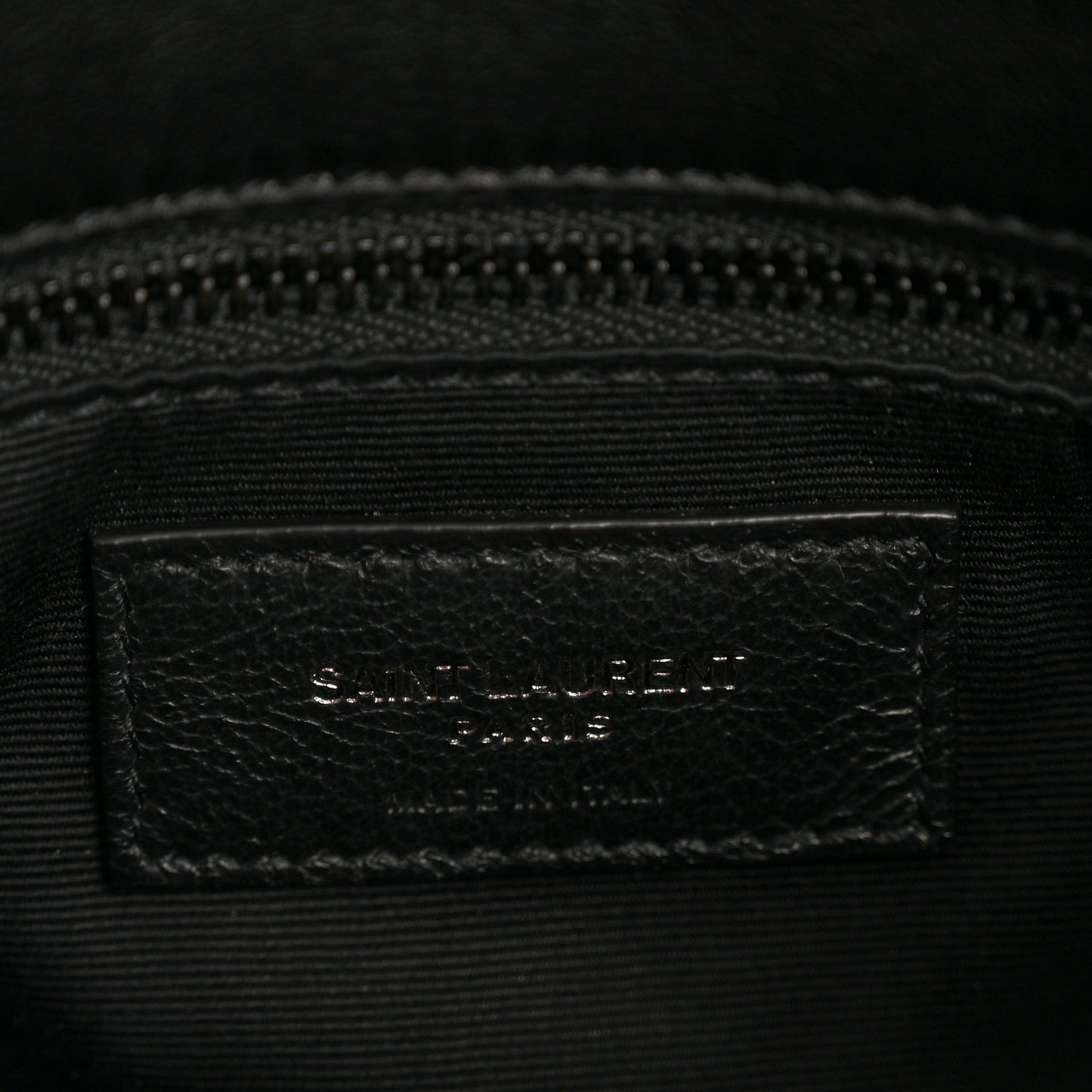 Lambskin Quilted Monogram Monochrome Small Loulou Puffer Chain Satchel Black