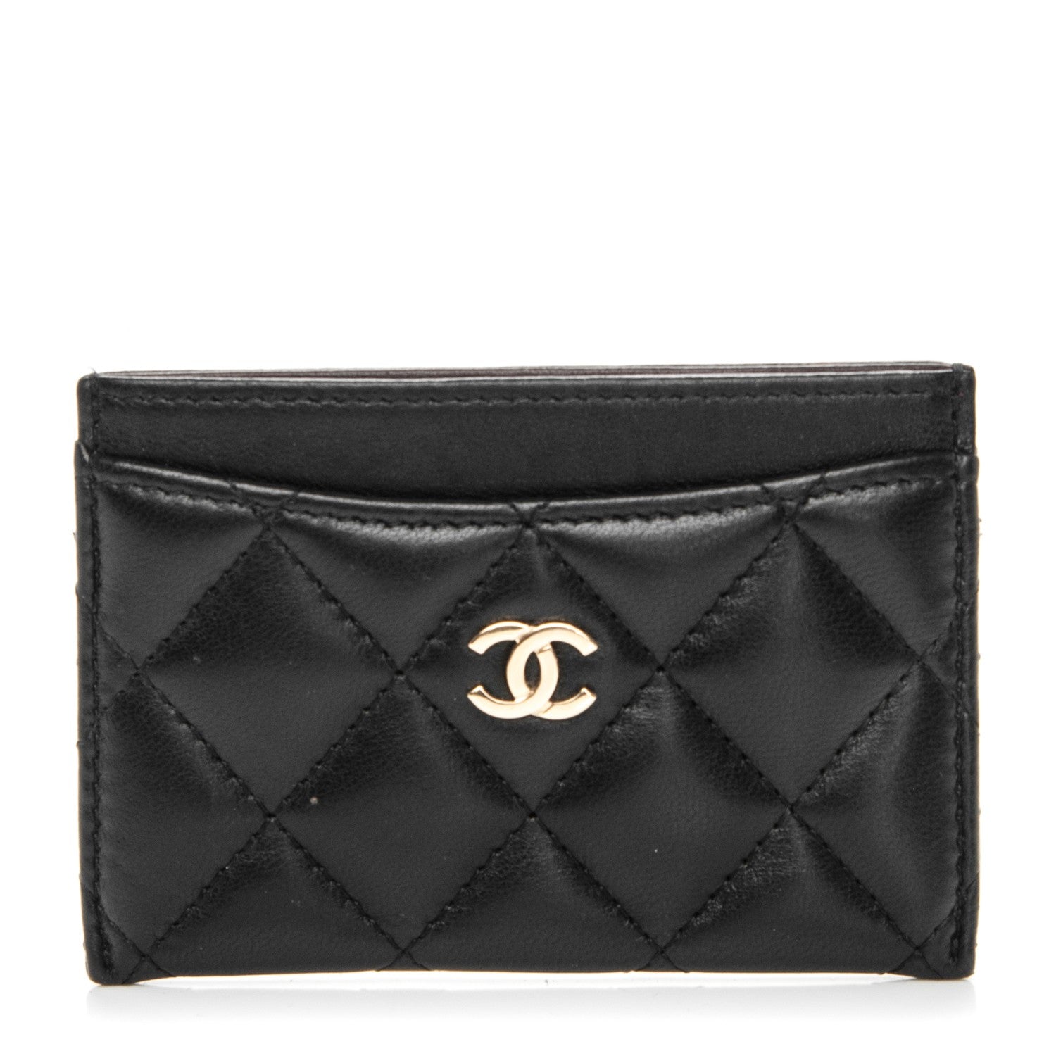 Chanel Lambskin Quilted Card Holder Black 1 of 8