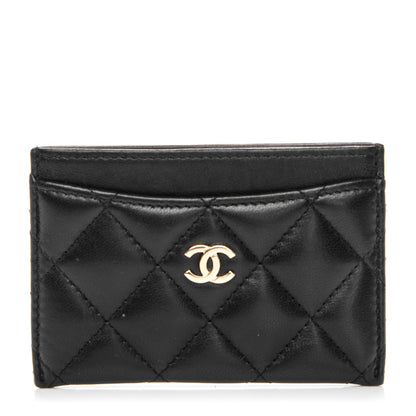Chanel Lambskin Quilted Card Holder Black 1 of 8