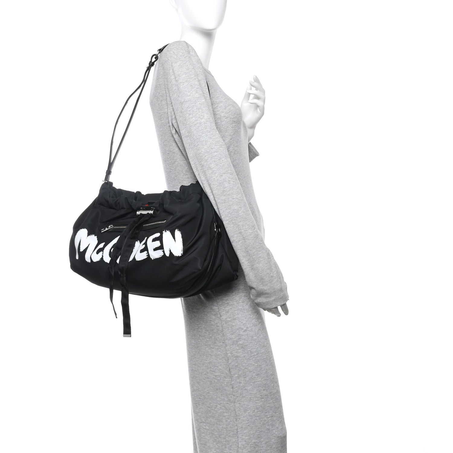 Alexander McQueen Nylon Medium Bundle Black White 1841755
