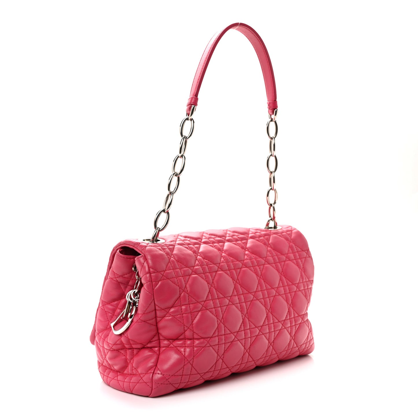Lambskin Cannage Soft Flap Bag Pink