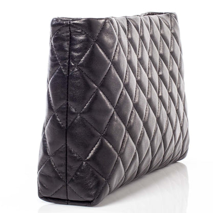 Chanel Lambskin Quilted Clutch Black 3 of 9