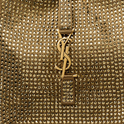 Saint Laurent Satin Crystal Baby Le 5 A 7 Supple Hobo Astres 8 of 10