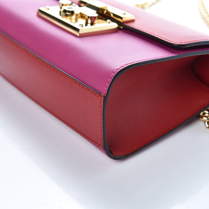 Gucci Calfskin Small Padlock Shoulder Bag New Rosette Hibiscus Red 9 of 9