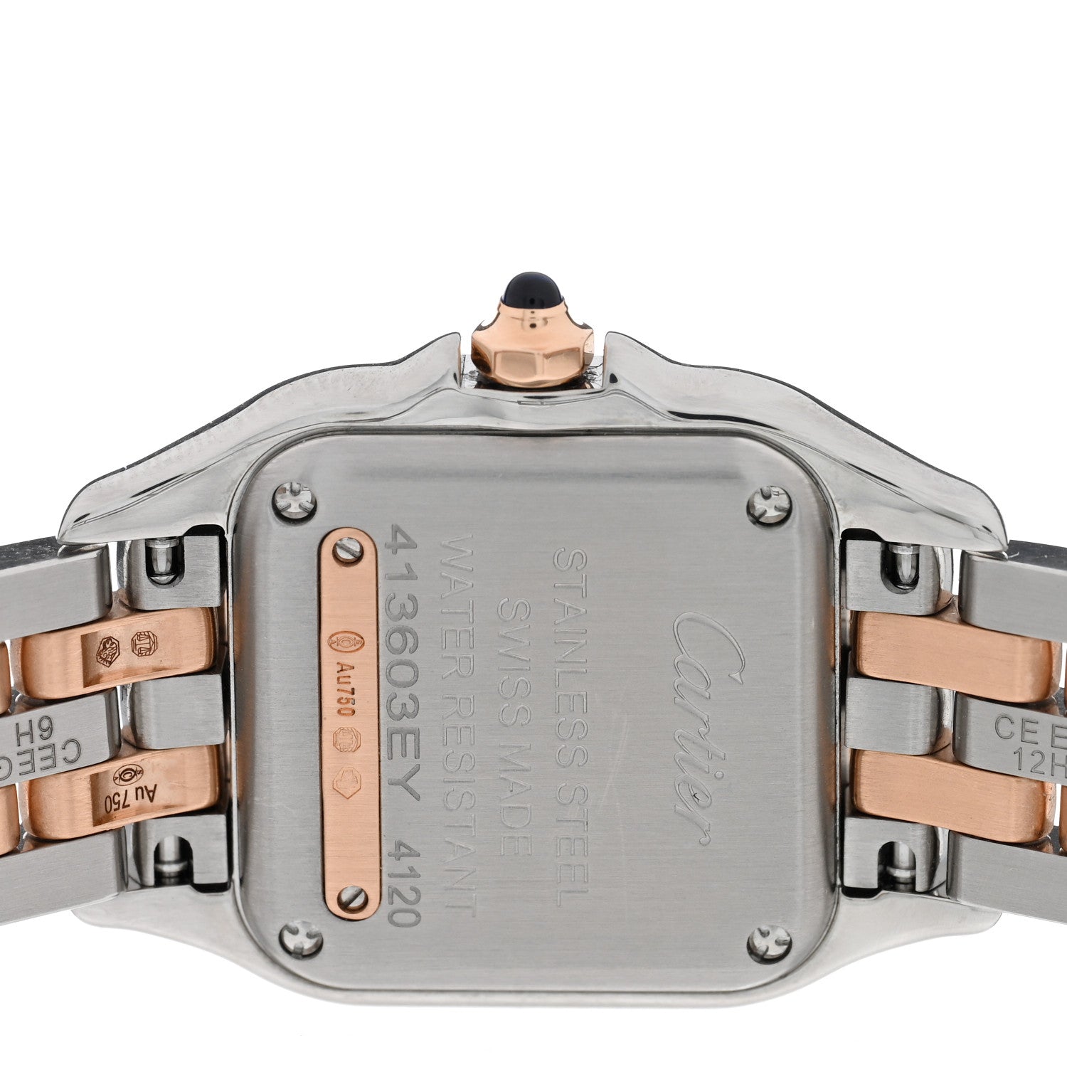 Cartier Stainless Steel 18K Pink Gold Diamond 22mm Panthere Quartz Watch 4 of 4