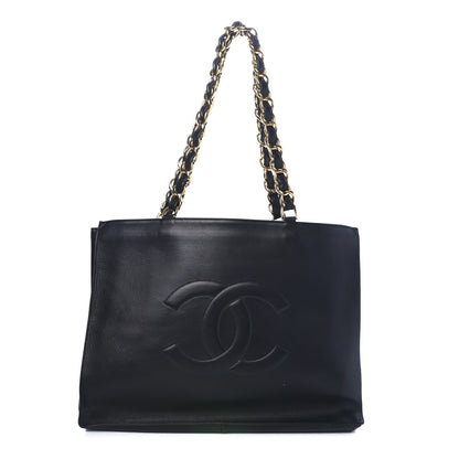 Chanel Lambskin CC Tote Black 1 of 4