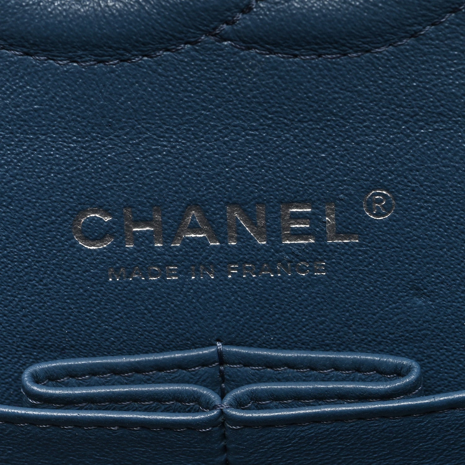 Chanel Caviar Quilted Medium Double Flap Dark Blue 6 of 10