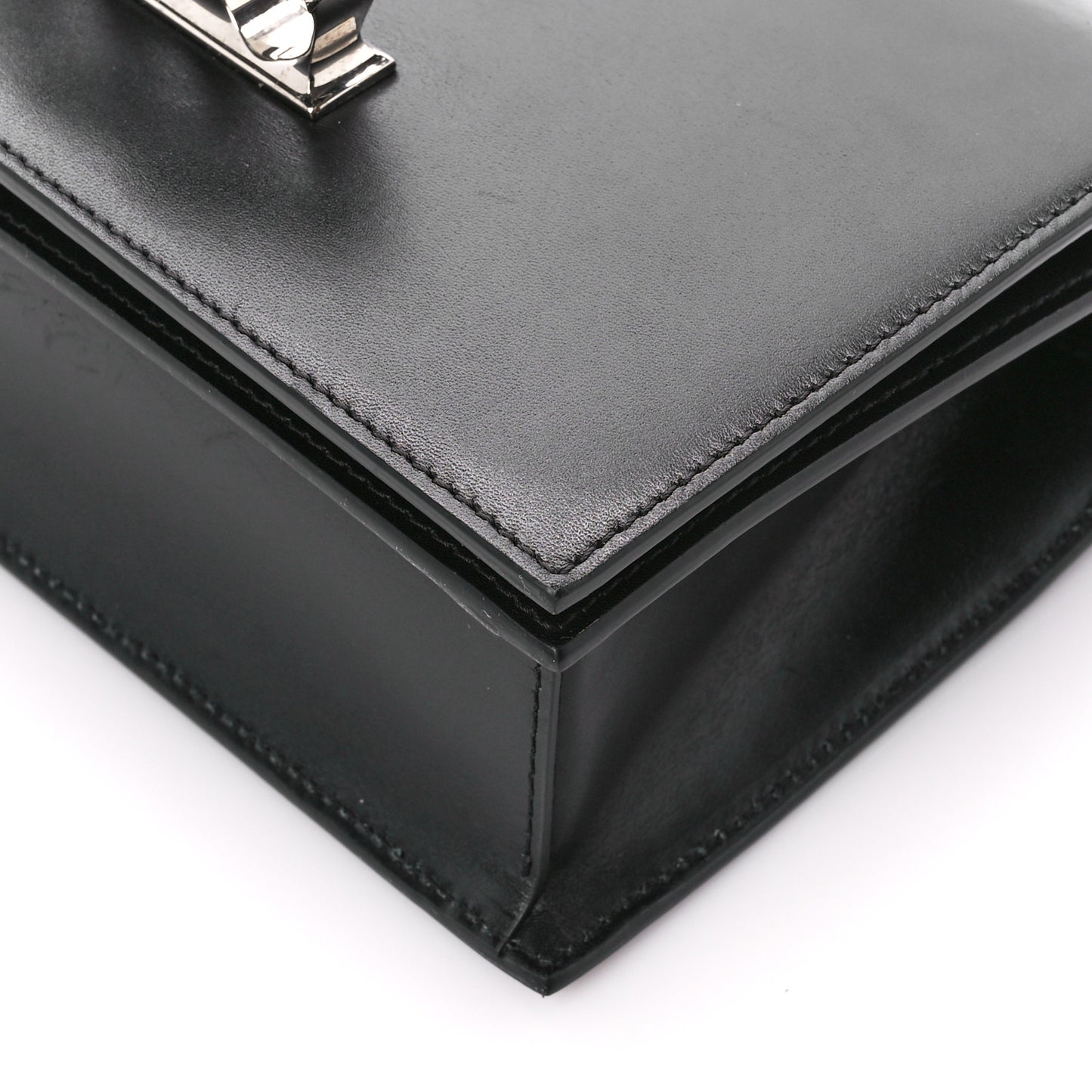 Calfskin Knuckle Shoulder Bag Black