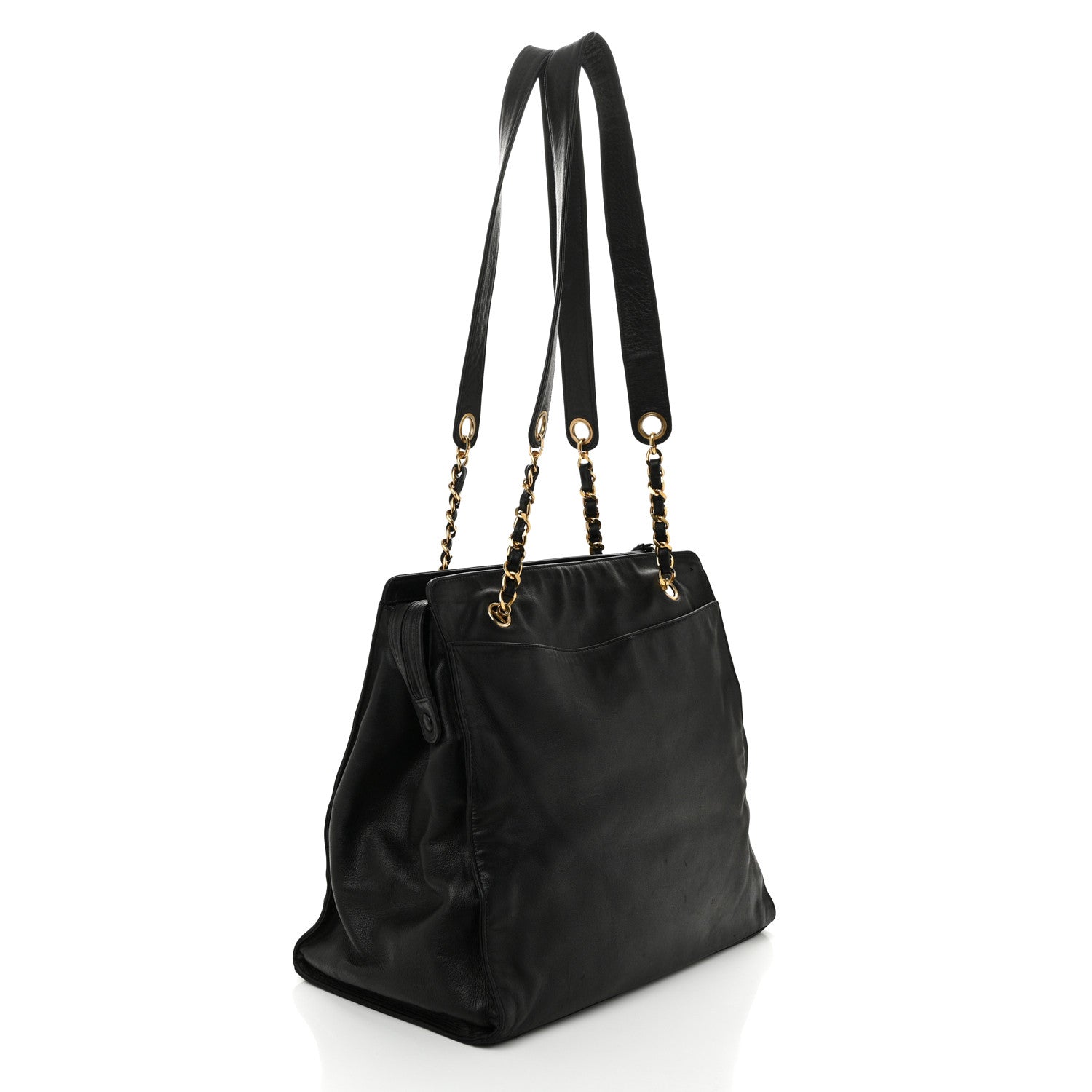 Chanel Lambskin CC Shoulder Bag Black 2 of 12