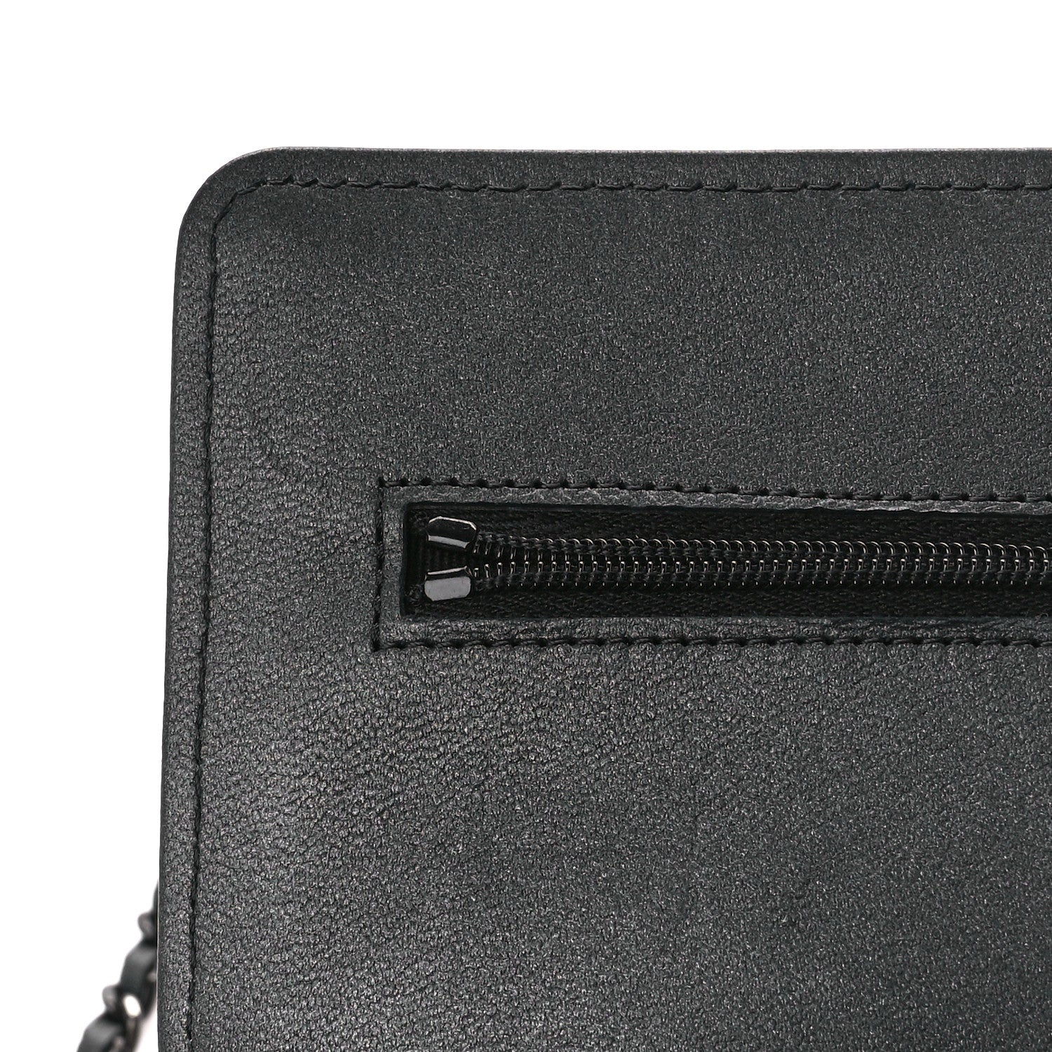 Chanel Lambskin Quilted Wallet On Chain WOC So Black 14 of 15