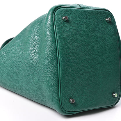 Hermes Taurillon Clemence Picotin Lock 18 PM Vert Vertigo 7 of 9