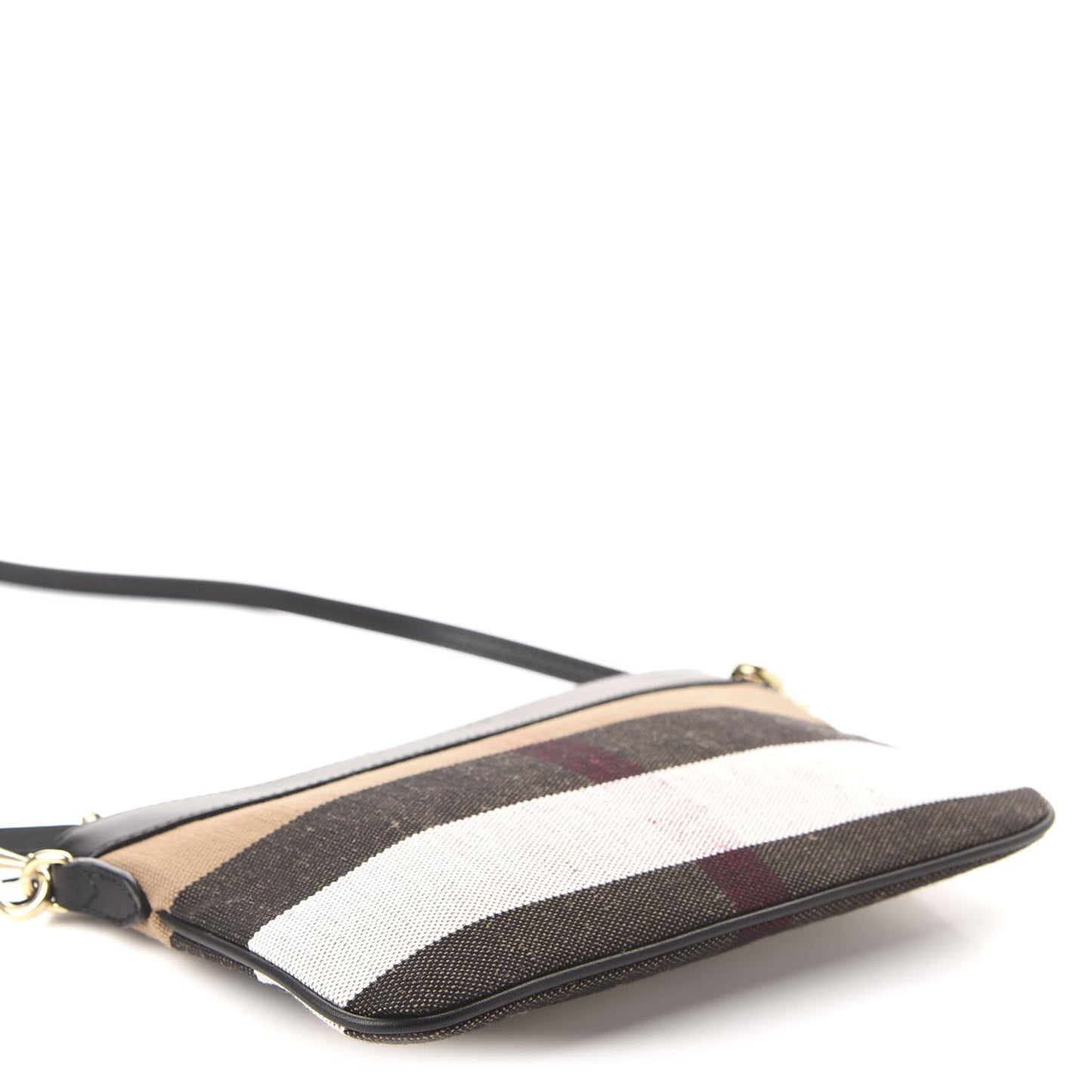 Mega Check Peyton Crossbody Clutch Bag Black