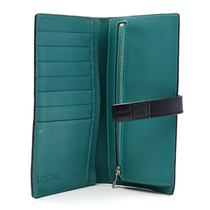 Loewe Grained Calfskin Large Vertical Wallet Blue Black 5 of 8