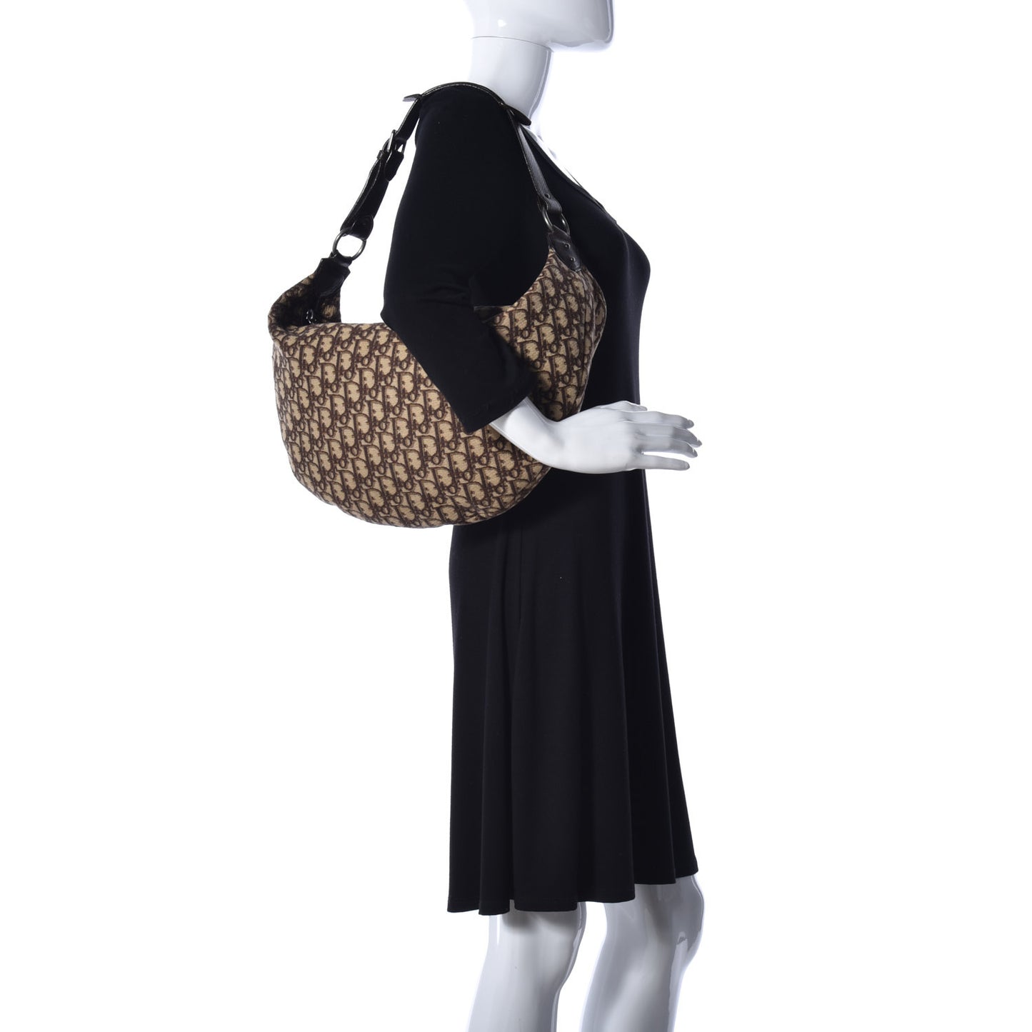 Monogram Buckle Hobo Marron Fonce