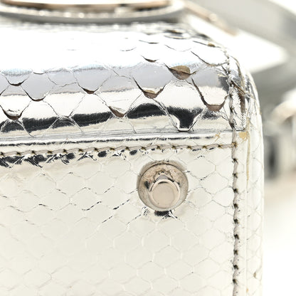 Christian Dior Metallic Snakeskin Mini Lady Dior Silver 11 of 11