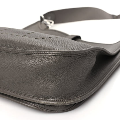 Hermes Taurillon Clemence Evelyne III GM Etoupe 10 of 11