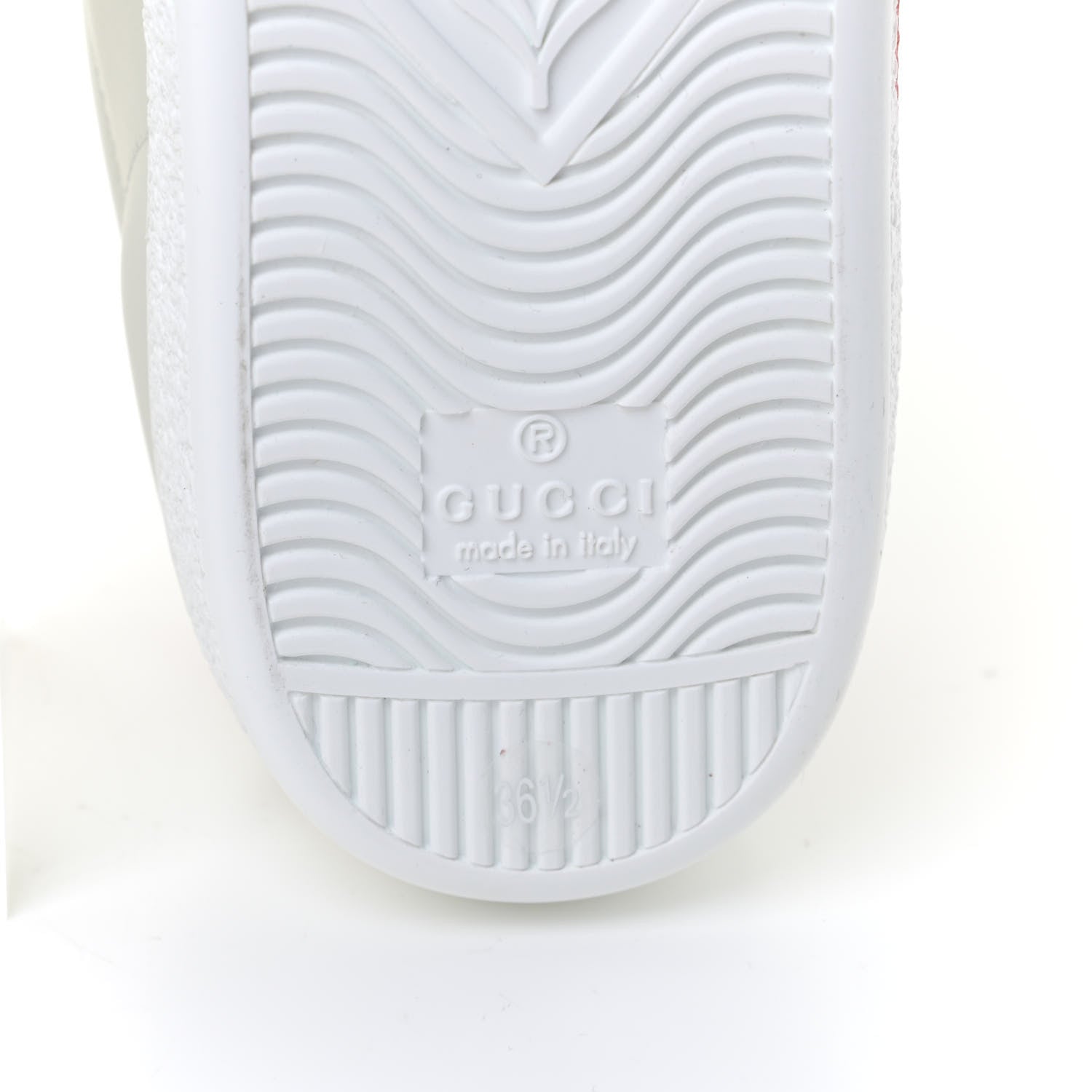 Gucci Calfskin Interlocking G Womens New Ace Sneakers 36.5 White Red Flame Green 8 of 11