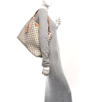 Louis Vuitton Damier Azur Graceful MM Rose Ballerine 2 of 9