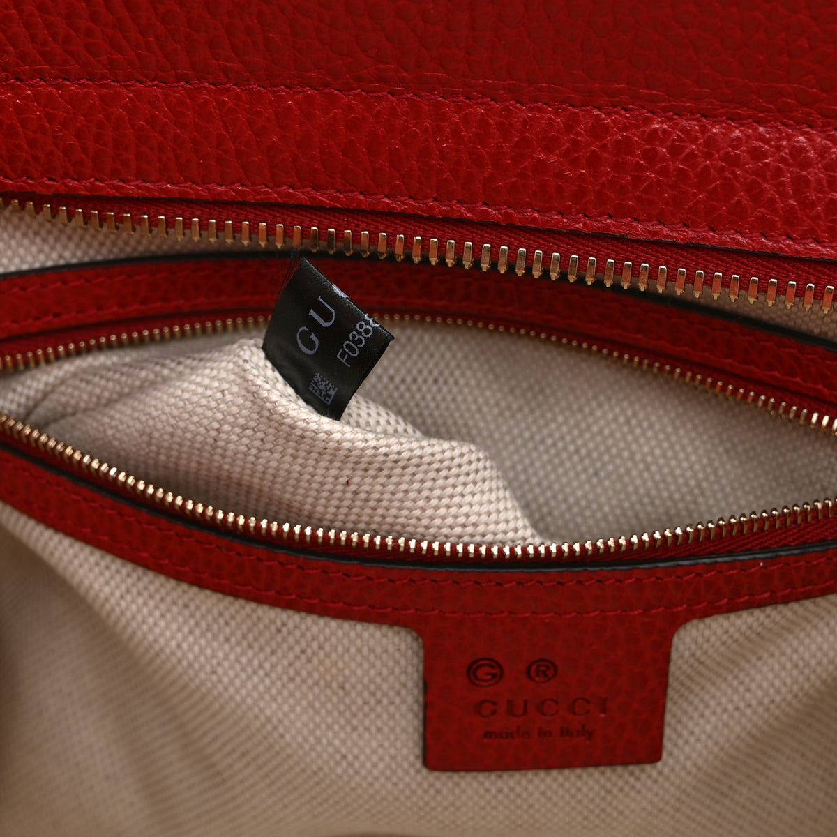 Dollar Calfskin Medium Soho Top Handle Satchel Hibiscus Red