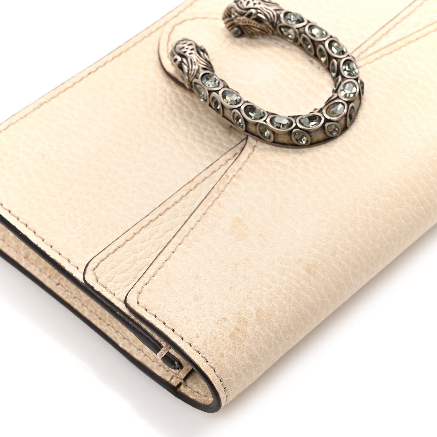 Gucci Dollar Calfskin Crystal Super Mini Dionysus Shoulder Bag Mystic White Black Diamond 12 of 14