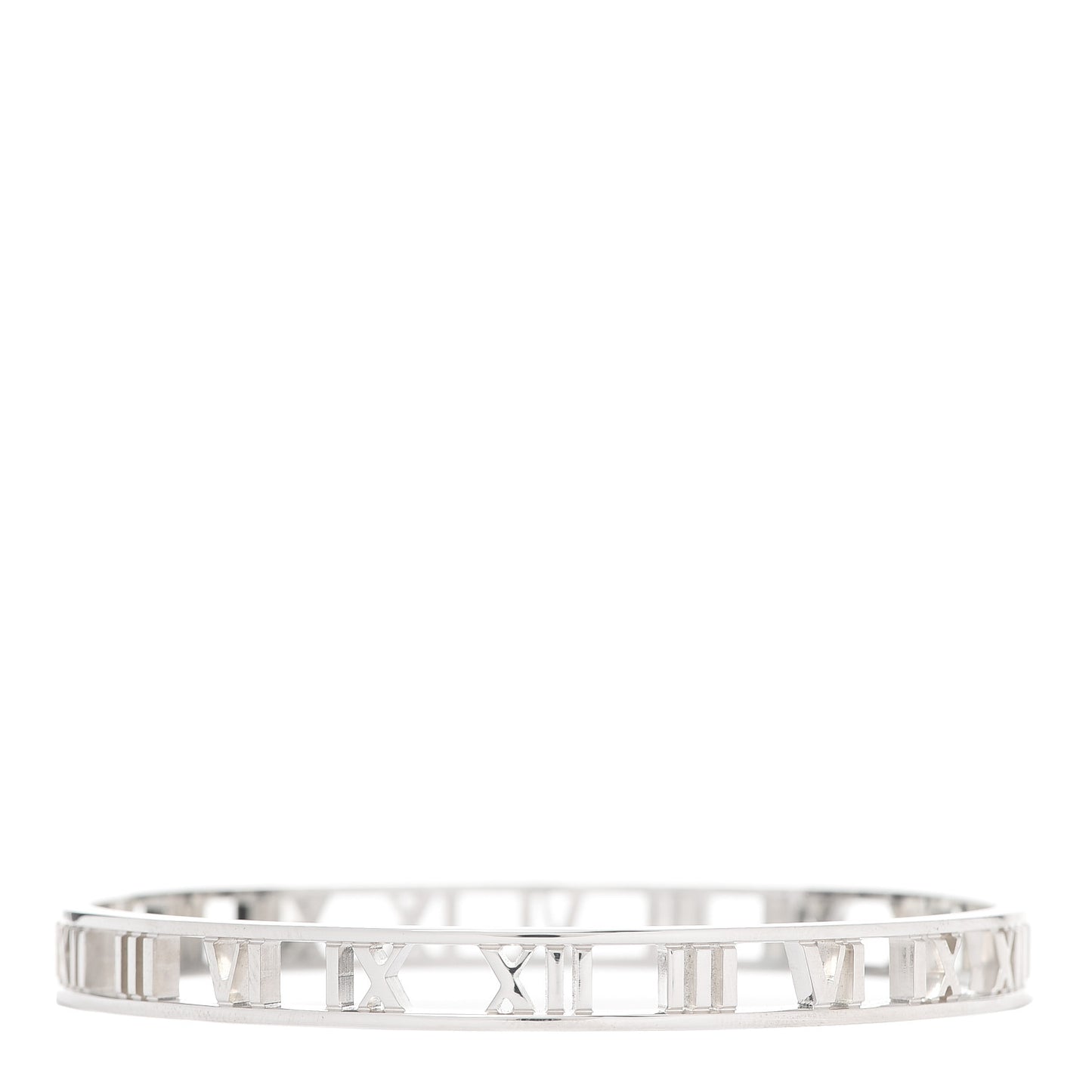 Sterling Silver Narrow Atlas Open Bangle Bracelet