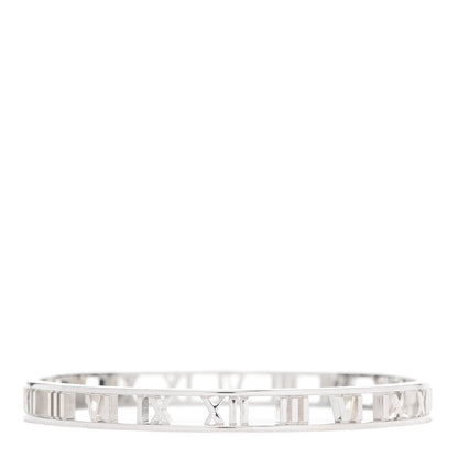 Tiffany Sterling Silver Narrow Atlas Open Bangle Bracelet 1 of 6