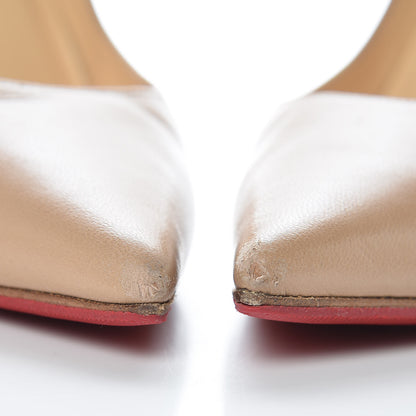 Christian Louboutin Kid Apostrophy 85 Pumps 37.5 Nude 20 of 21