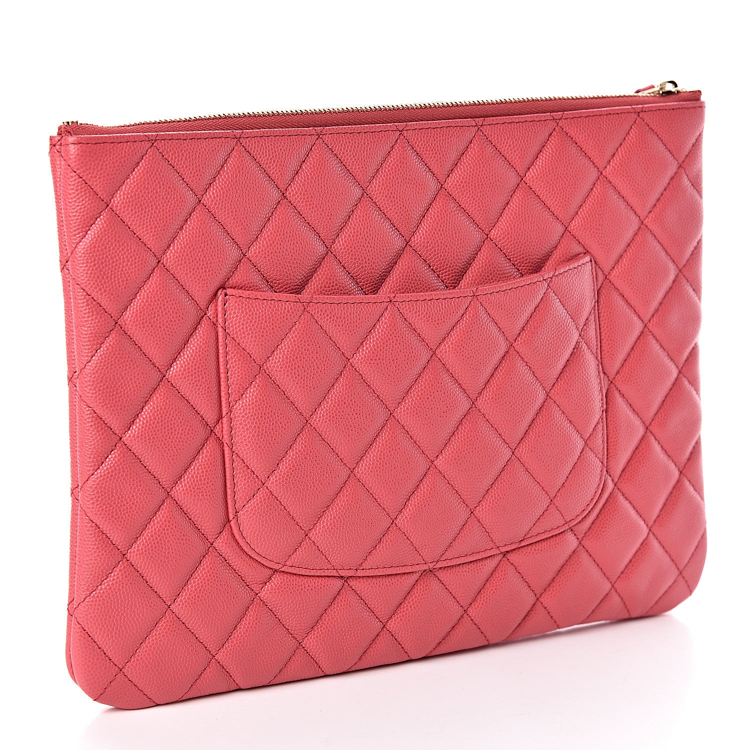 Chanel Caviar Quilted Medium Cosmetic Case Pink 3 of 7