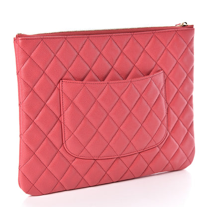 Chanel Caviar Quilted Medium Cosmetic Case Pink 3 of 7