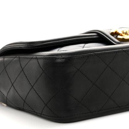 Chanel Lambskin Quilted Medium Elegant CC Flap Navy Black 9 of 13