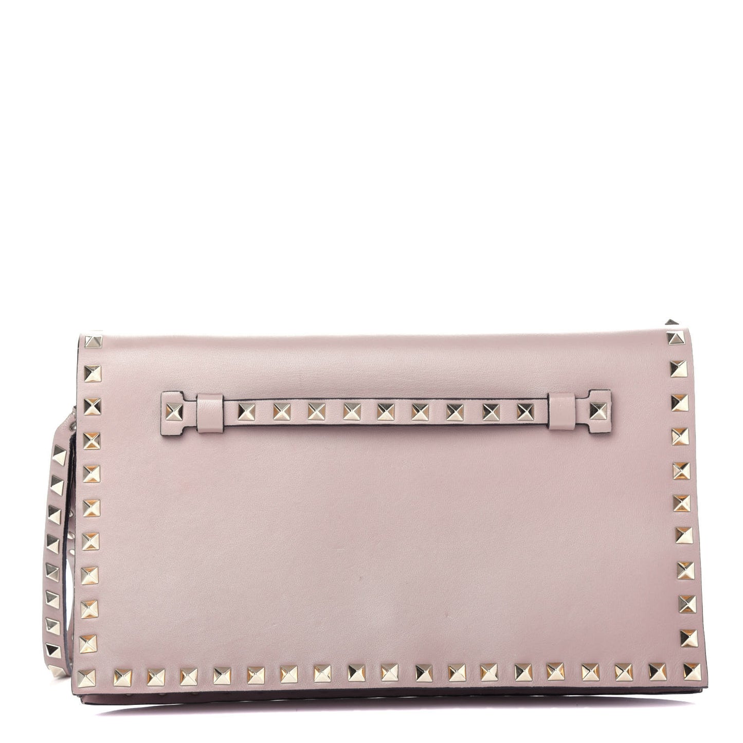 Nappa Rockstud Wristlet Clutch Poudre
