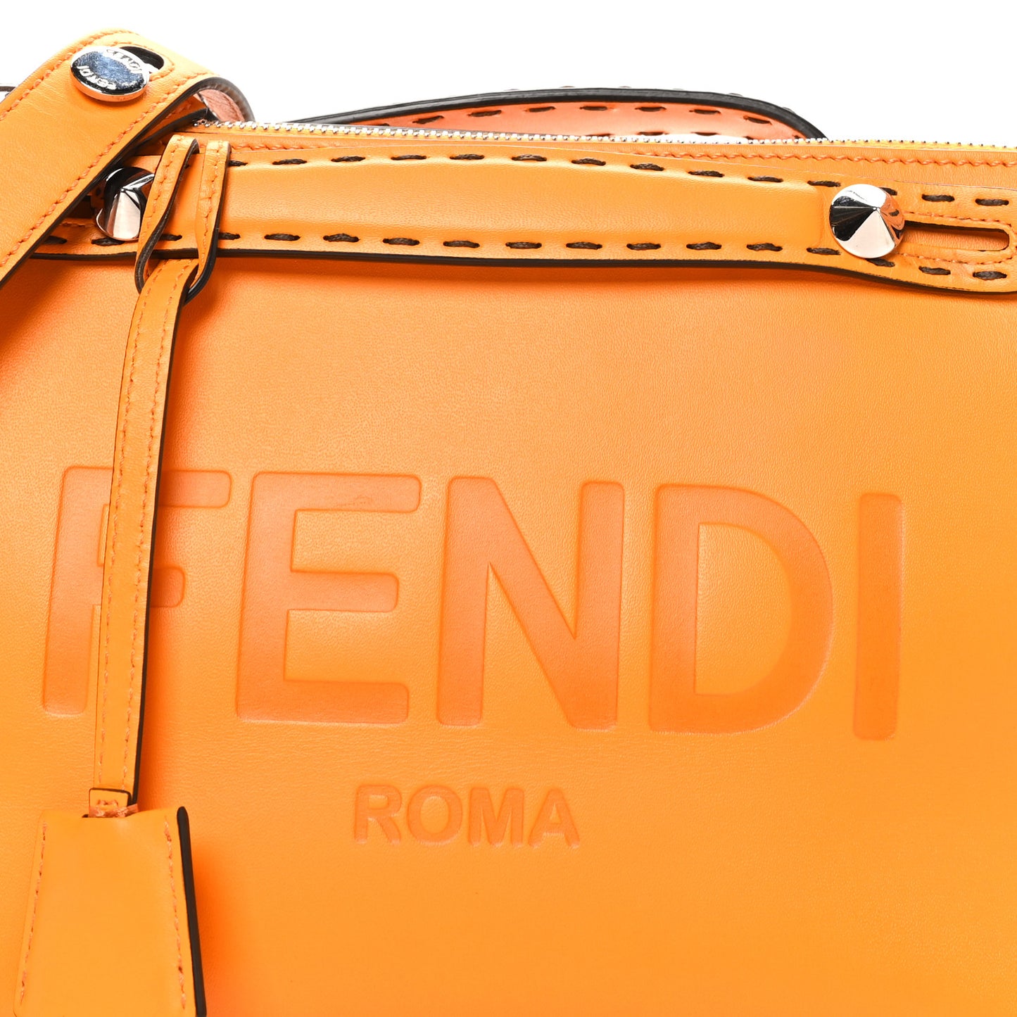 Vitello King Logo Embossed Medium By The Way Boston Bag Clementine