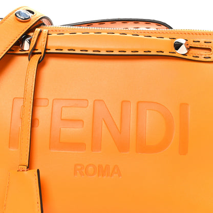 Fendi Vitello King Logo Embossed Medium By The Way Boston Bag Clementine 8 of 10