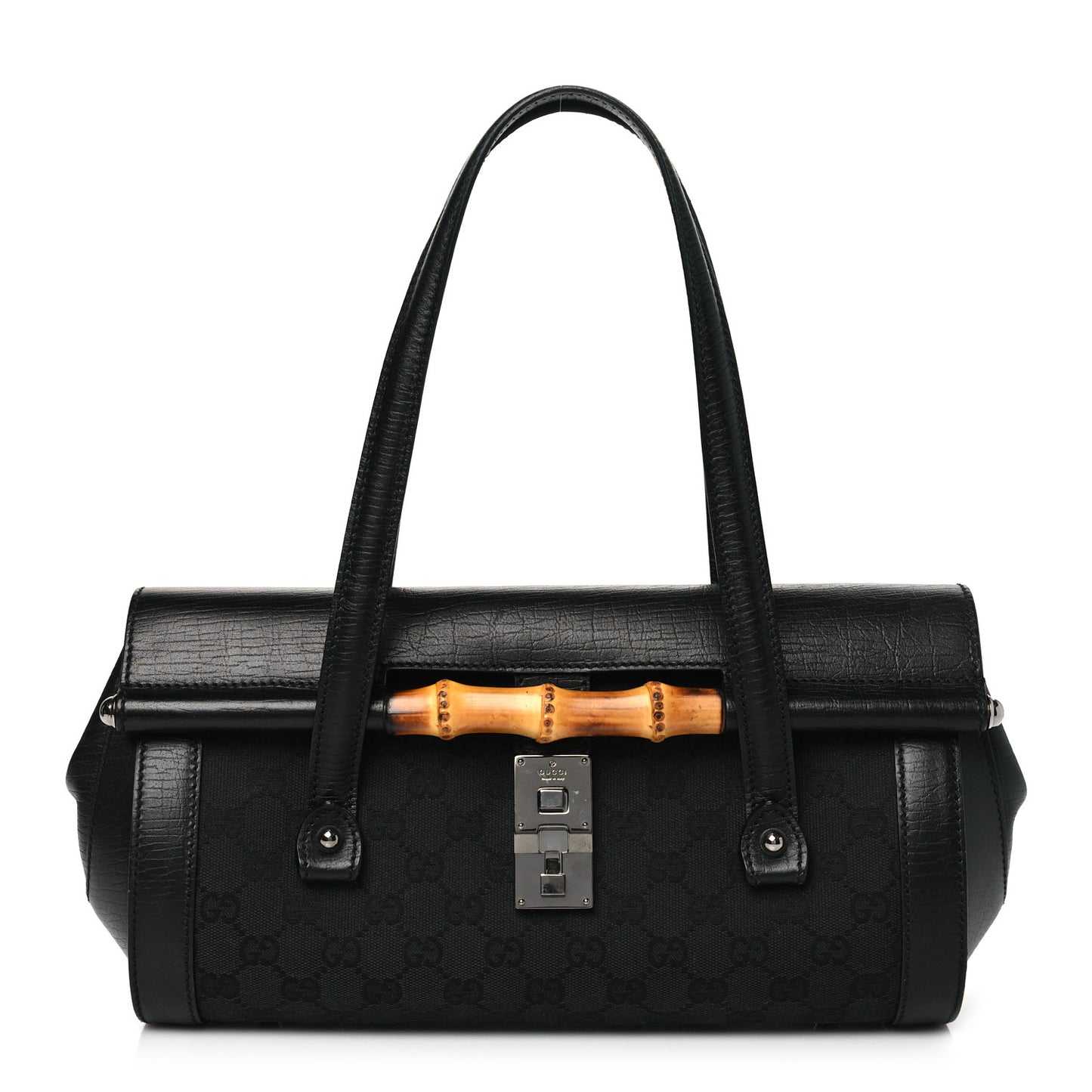 Monogram Bamboo Bullet Bag Black