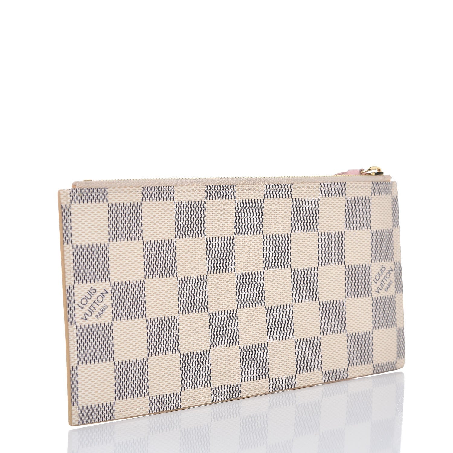 Louis Vuitton Damier Azur Felicie Chain Wallet Zippered Insert Rose Ballerine 3 of 6