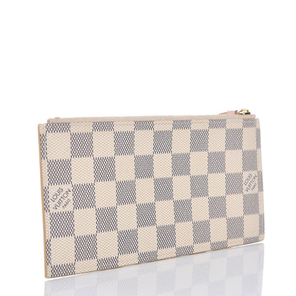 Louis Vuitton Damier Azur Felicie Chain Wallet Zippered Insert Rose Ballerine 3 of 6