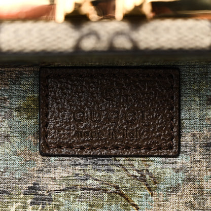 Gucci GG Supreme Monogram Textured Dollar Calfskin Studded Padlock Hexagon Top Handle Case Beige Ebony New Acero 6 of 10