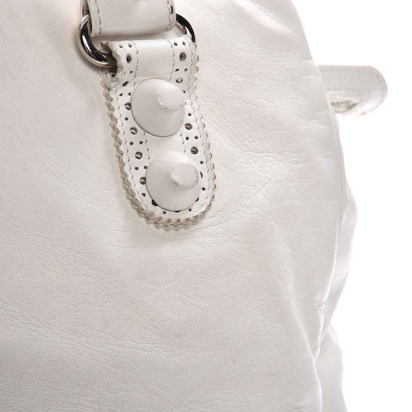 Agneau Giant Brogues Hardware Mid Day White