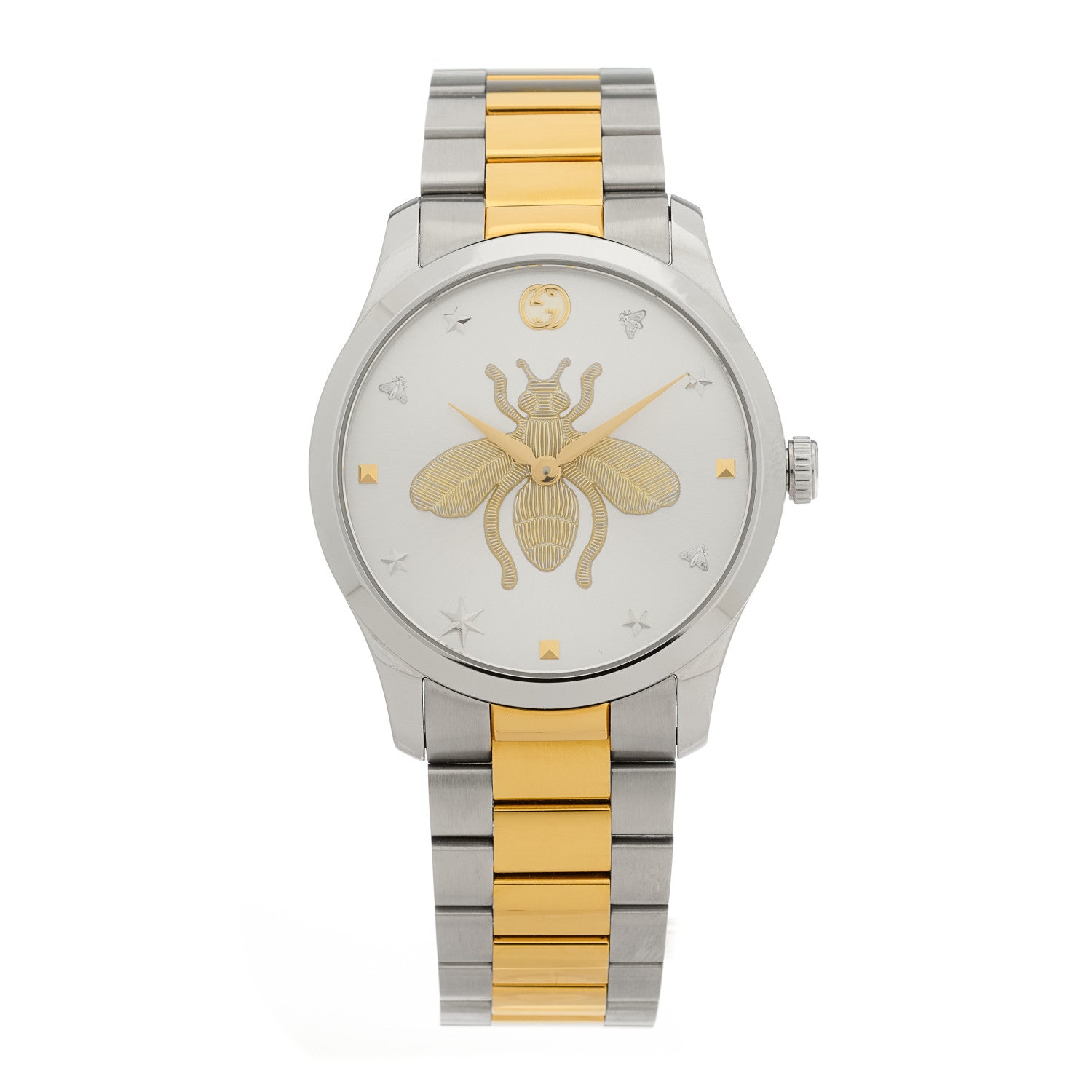 Gucci Stainless Steel 38mm G-Timeless Two Tone Bee Quartz Watch 1 of 4