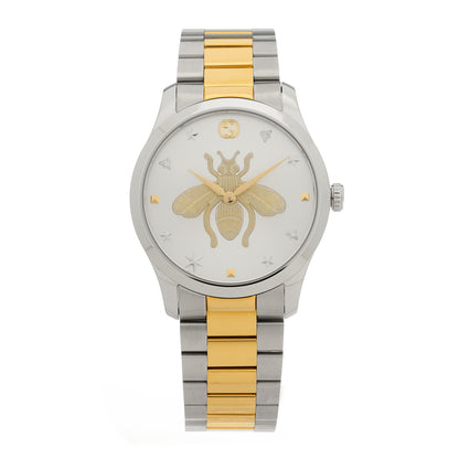 Gucci Stainless Steel 38mm G-Timeless Two Tone Bee Quartz Watch 1 of 4
