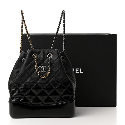 Chanel Patent Goatskin Quilted Small Gabrielle Backpack Black 11 of 11
