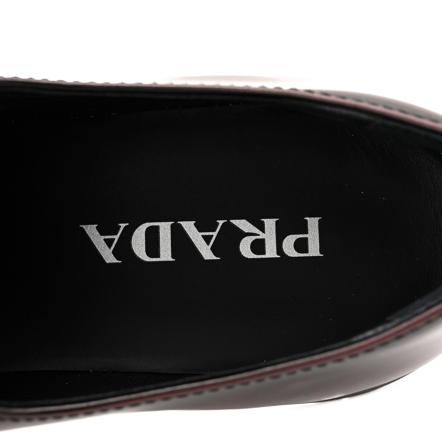 Spazzolato Metal Triangle Logo 50mm Loafers 39 Cordovan