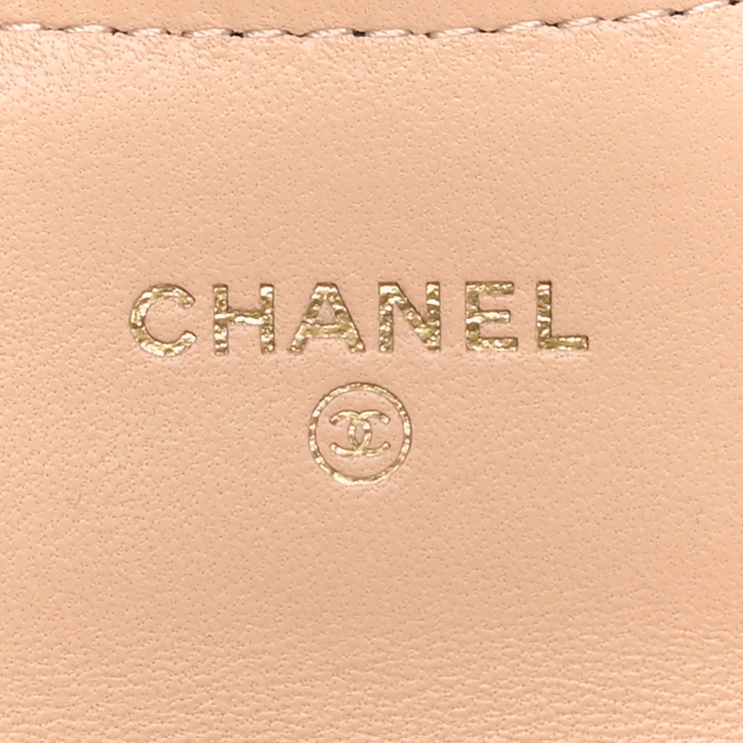 Chanel Lambskin Quilted Flap Card Holder Wallet Beige 6 of 9