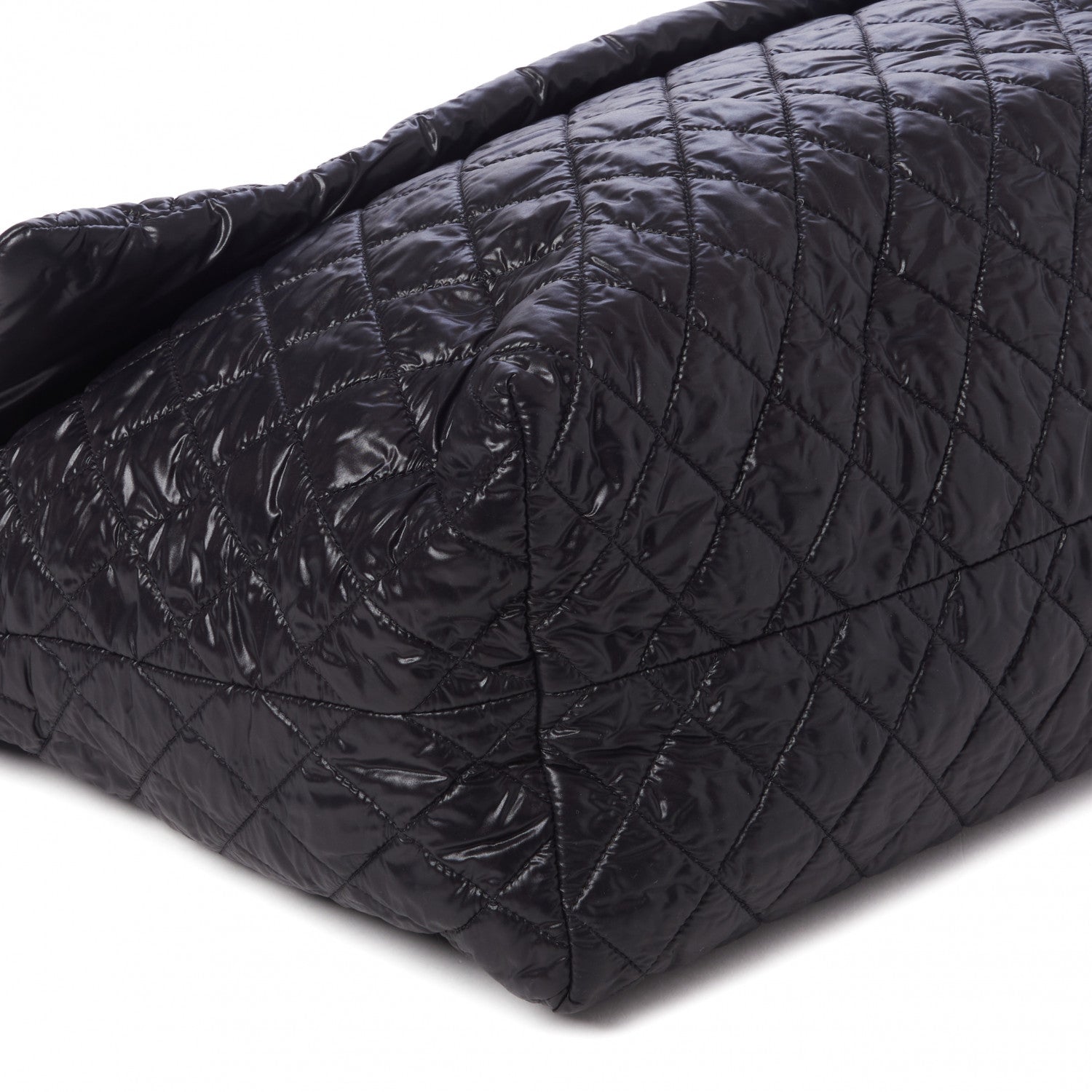 Chanel Nylon Quilted Large Coco Cocoon Shopping Tote and Messenger Bag Black 12 of 15