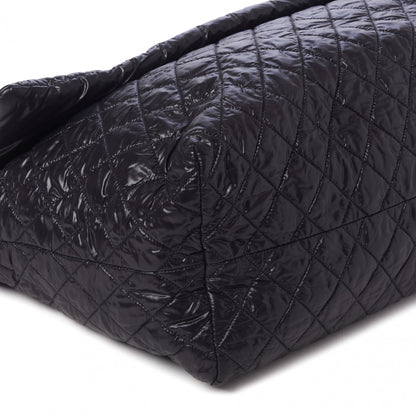 Chanel Nylon Quilted Large Coco Cocoon Shopping Tote and Messenger Bag Black 12 of 15