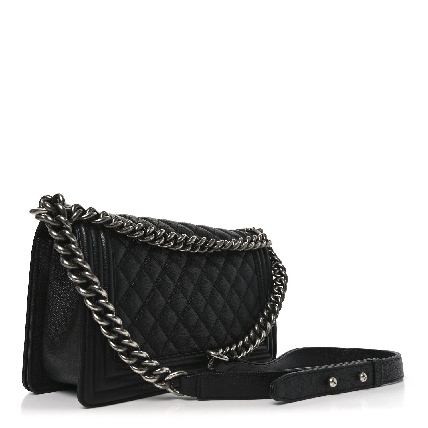 Chanel Caviar Quilted Medium Boy Flap Black 3 of 10